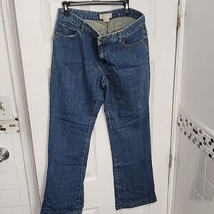 Michael Kors Blue Flare Wide Leg Jeans – Women’s Size 12, Dark Wash, Pre-Owned